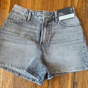 Primark Charcoal Denim Mom Shorts